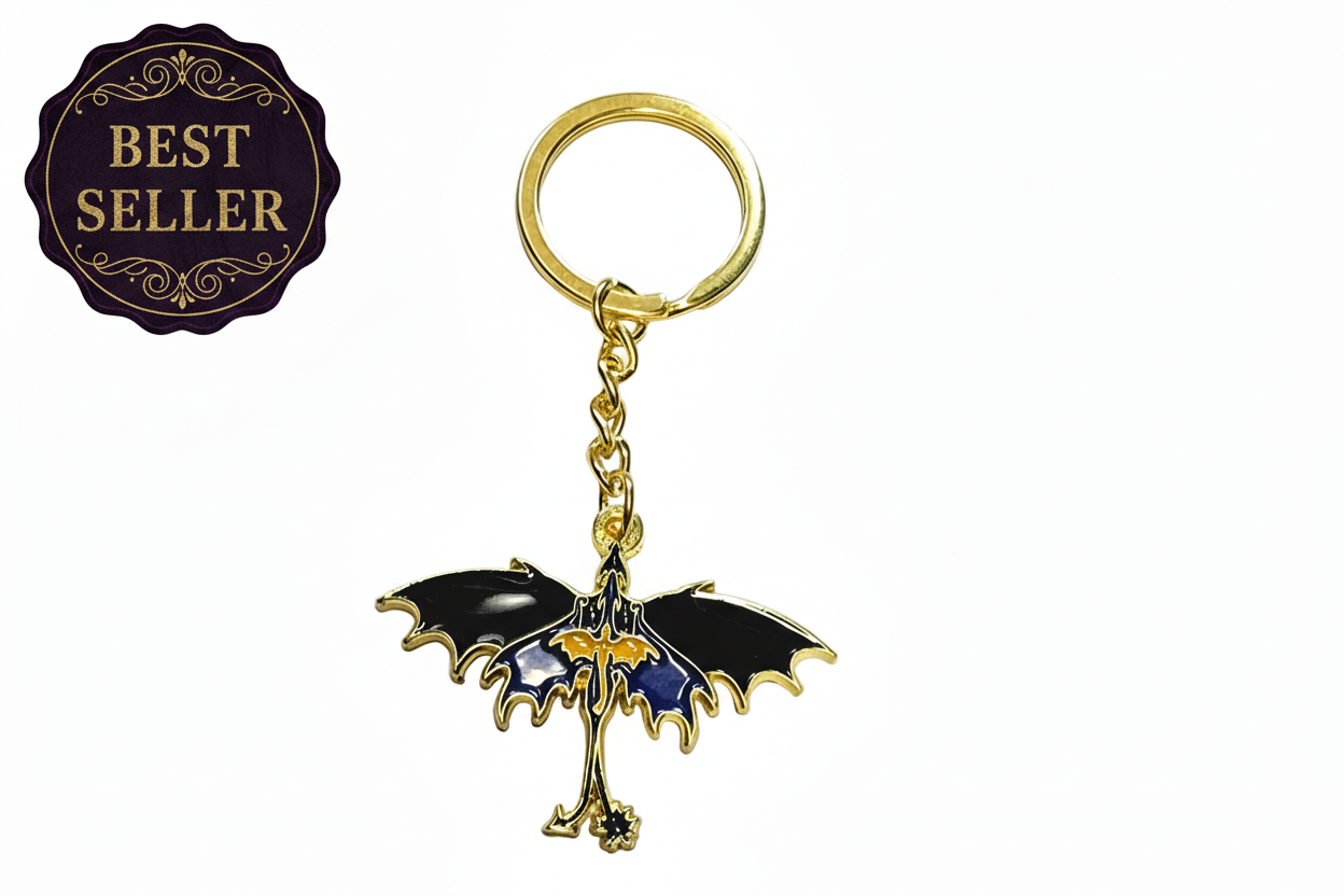 Fourth Wing Keychain, Tarin, Andarna, and Sgaeyl in Flight