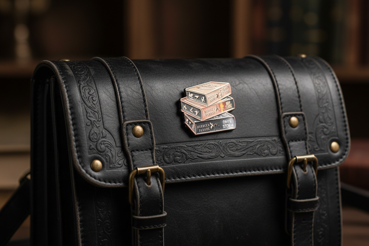 Fourth Wing Book Stack Enamel Pin - Fantasy Book Pin for BookTok Lovers, Dragon Rider Inspired Bookish Pin, Reader Gift