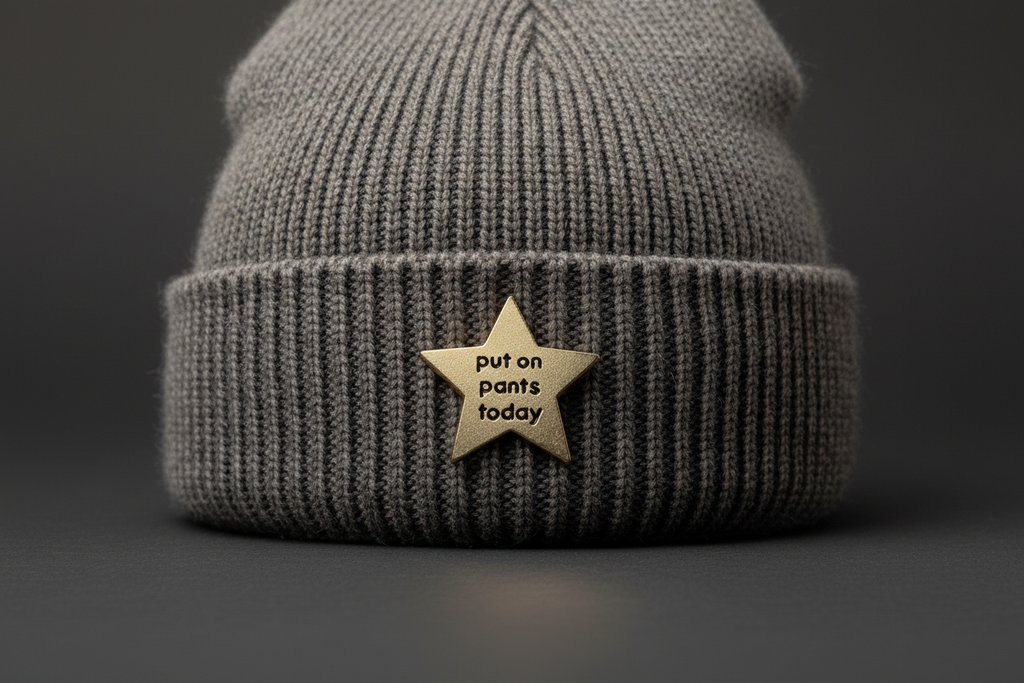I Tried Gold Star Pin, Put On Pants Today Gold Star Pin, Went Outside Today Gold Star Enamel Pin - Funny Meme Pin, Millennial Gift,  Bookbag and Lapel Pin