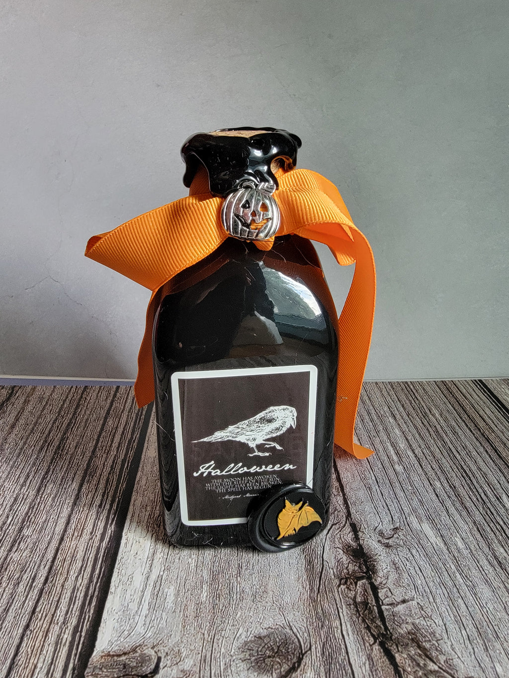 Halloween decor bottles perfect for goths, witches and anyone who enjoys witchy aesthetics. 
