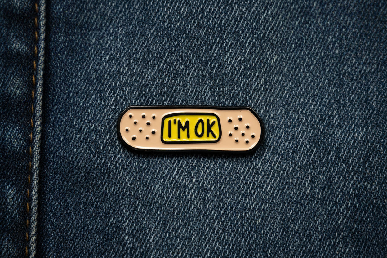 I'm Okay Enamel Pin Mental Health Awareness Pin Teen Gift, Lapel Backpack Pin