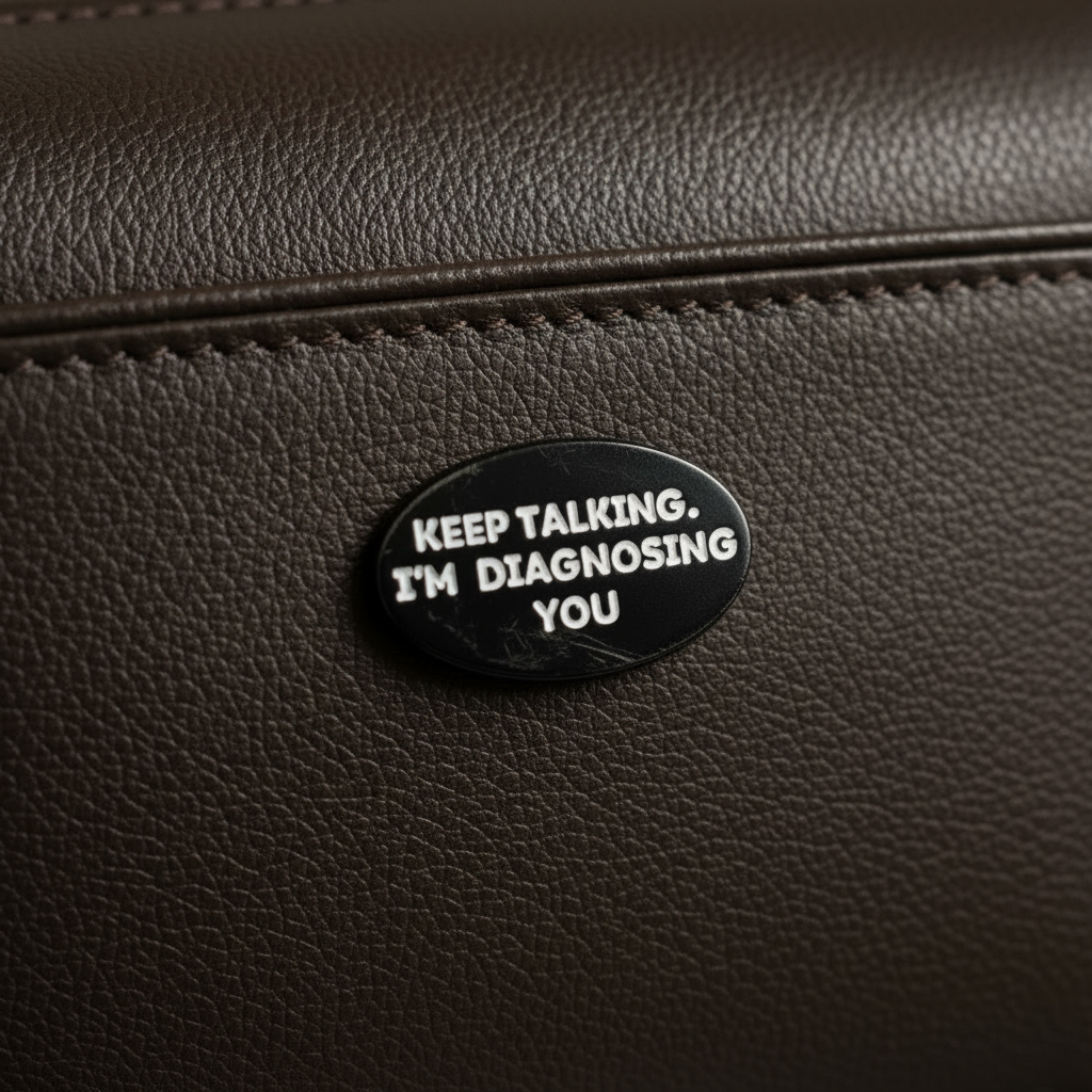 Keep talking. I'm diagnosing you enamel pin attached to purse sassy brooch accessory for bags and personal style