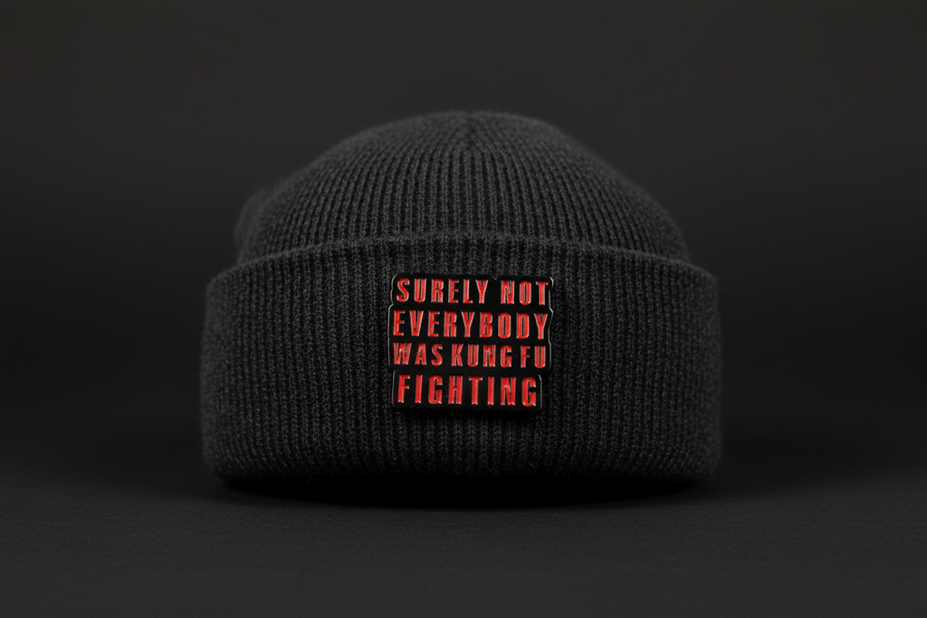 Surely Not Everybody Was Kung Fu Fighting Enamel Pin- Funny Meme Pin, Sarcastic Humor Gift, Bookbag and Lapel Pin