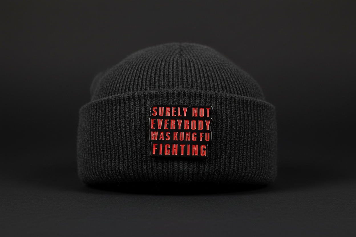 Surely Not Everybody Was Kung Fu Fighting Enamel Pin- Funny Meme Pin, Sarcastic Humor Gift, Bookbag and Lapel Pin