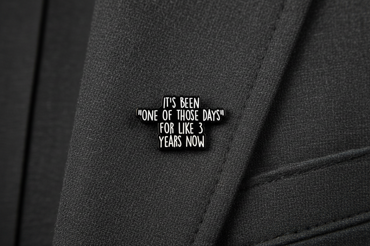 Black text on a gray background with a humorous quote.