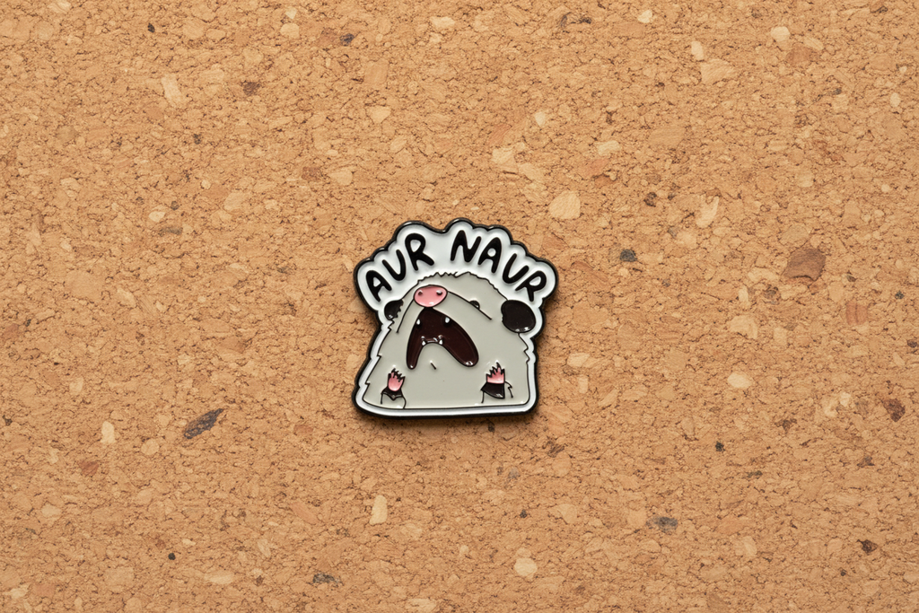 Aur Naur Possum Enamel Pin - Funny Meme Possum Pin, Cute Opossum Pin, Internet Meme Lapel Pin