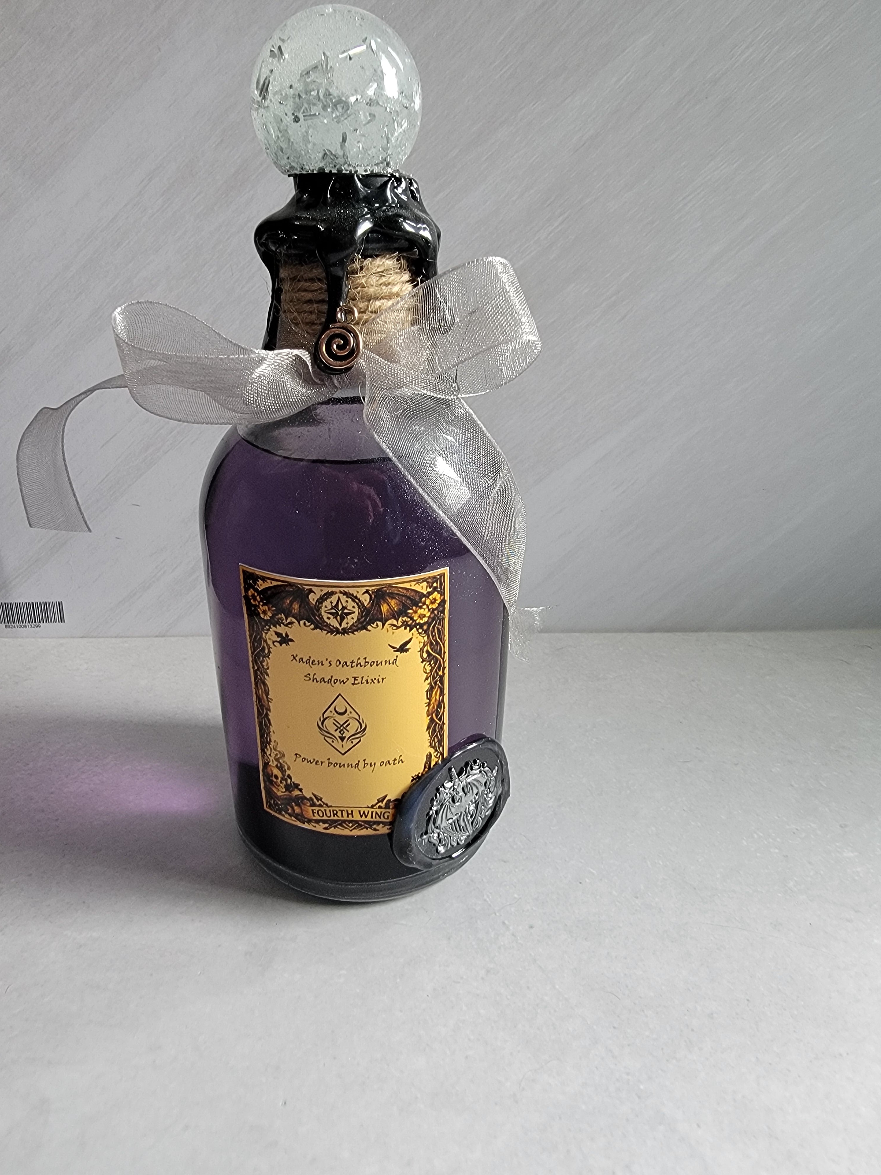 Fourth Wing Inspired Potion Bottle | Handmade Dragon Rider Fantasy Elixir Decor