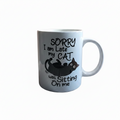 Sorry I’m Late My Cat Was Sitting on Me Coffee Mug – Funny Cat Lover Mug for Cat Moms & Cat Dads