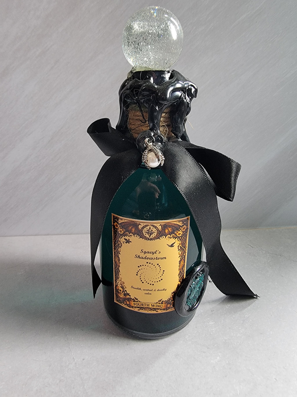 Fourth Wing Inspired Potion Bottle | Handmade Dragon Rider Fantasy Elixir Decor