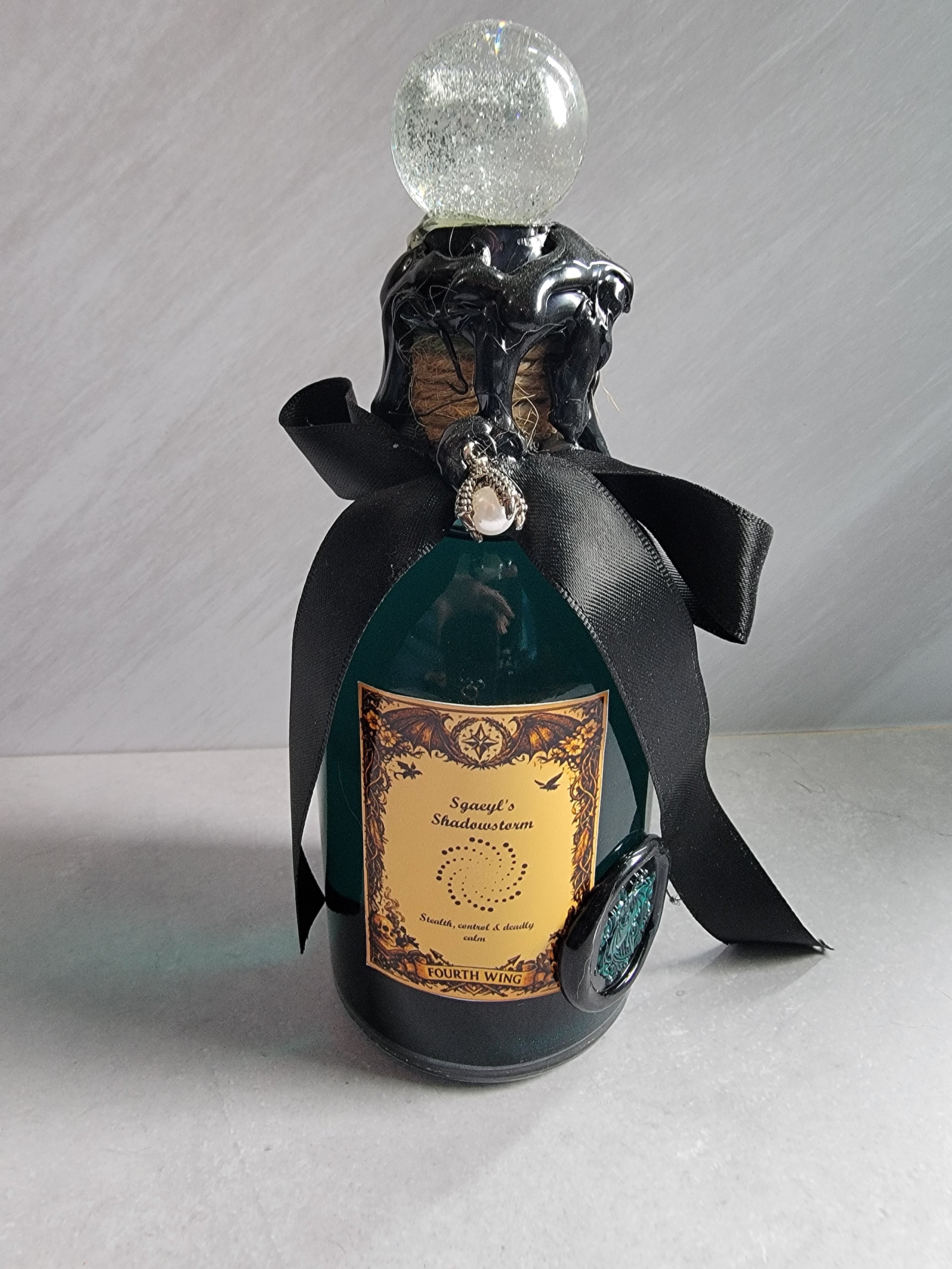 Fourth Wing Inspired Potion Bottle | Handmade Dragon Rider Fantasy Elixir Decor