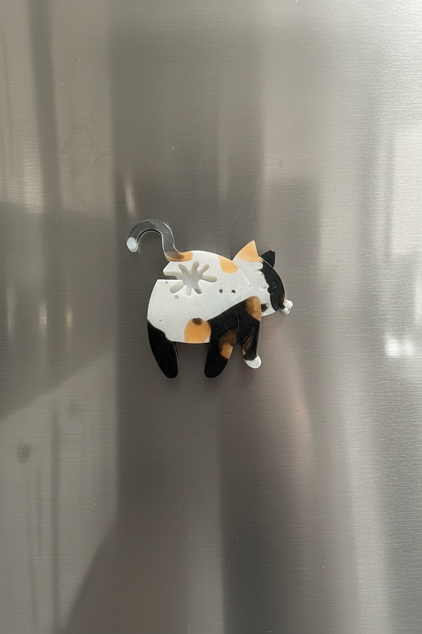 Cute Cat Butt Magnet Bread Closer – Funny Handmade Fridge Magnet for Cat Lovers