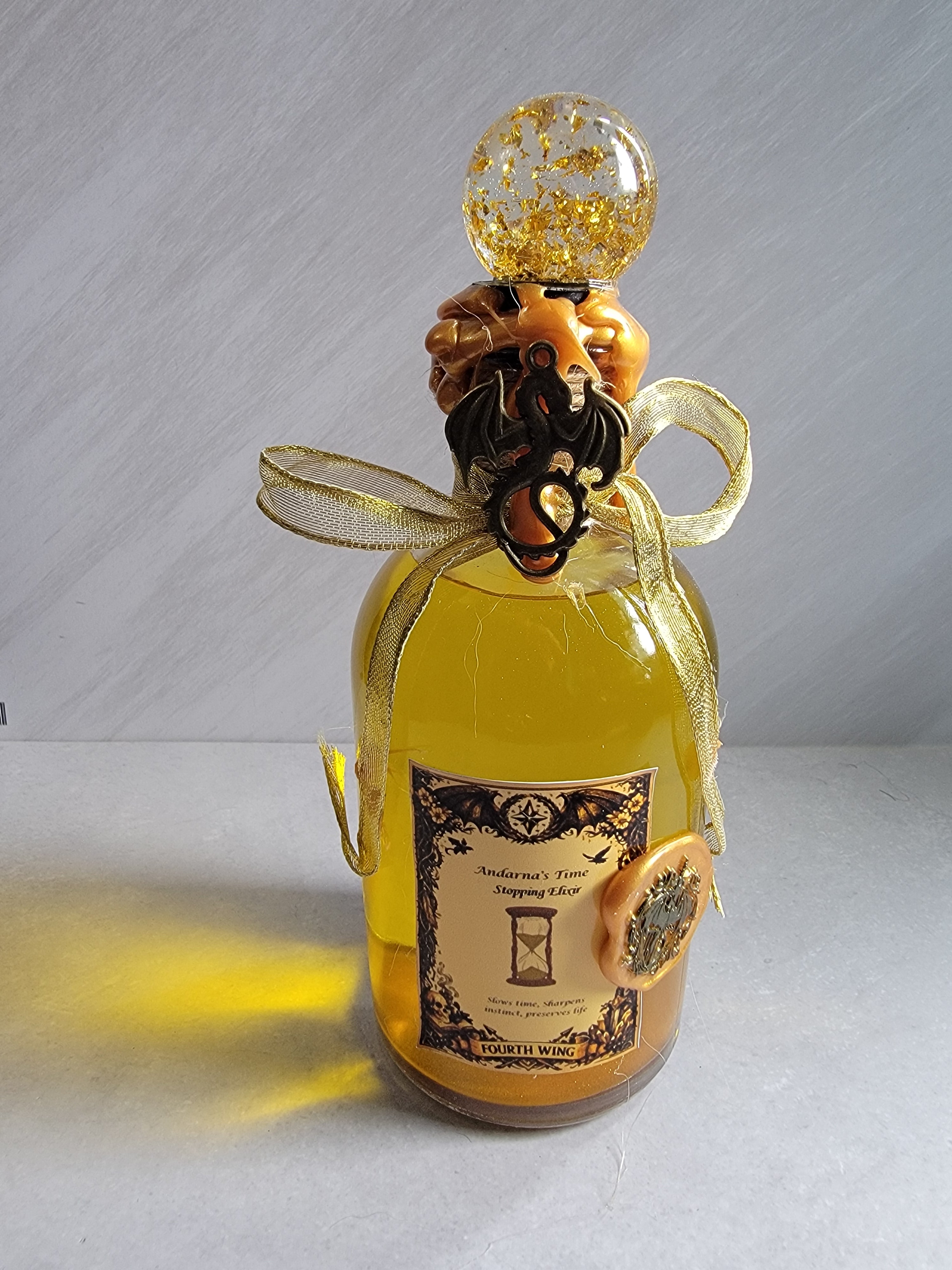 Fourth Wing Inspired Potion Bottle | Handmade Dragon Rider Fantasy Elixir Decor