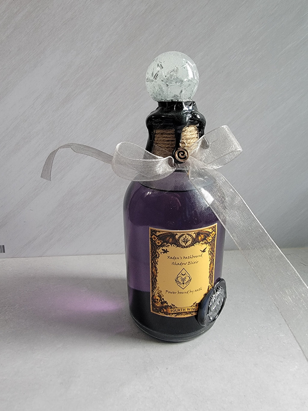 Fourth Wing Inspired Potion Bottle | Handmade Dragon Rider Fantasy Elixir Decor