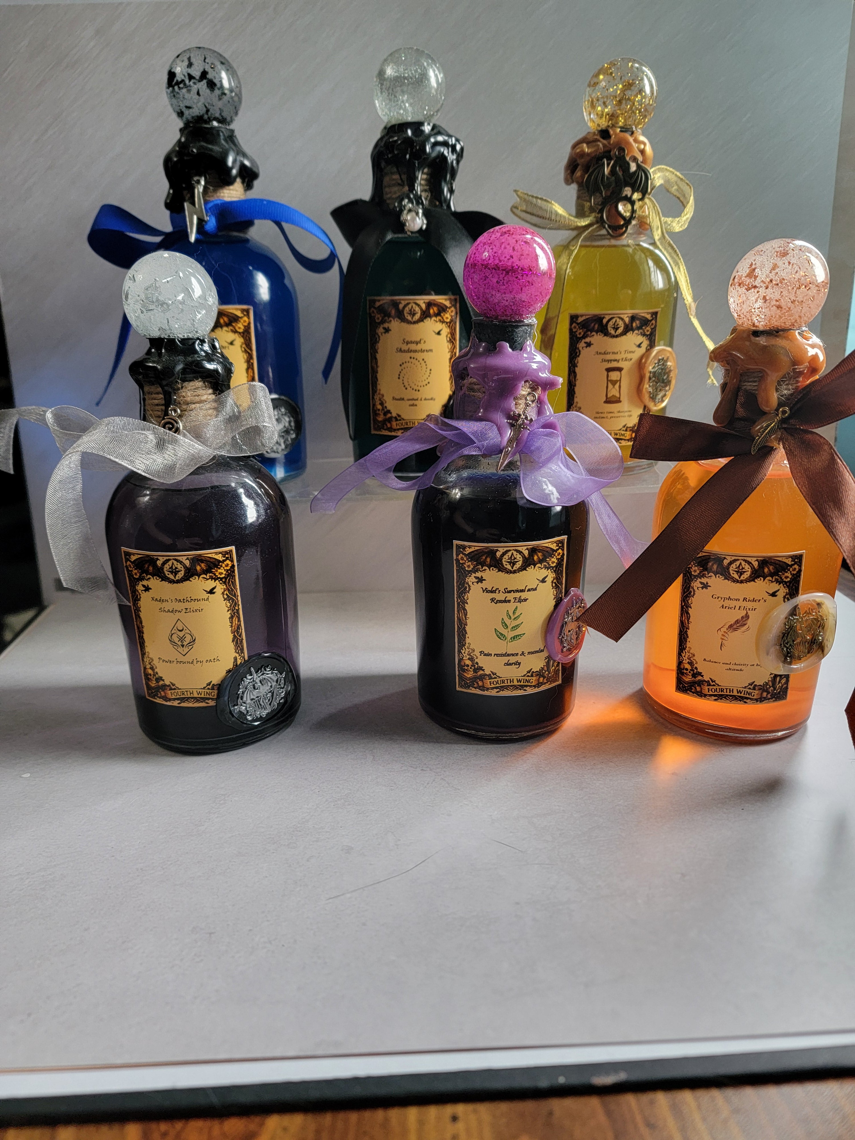 Fourth Wing Inspired Potion Bottle | Handmade Dragon Rider Fantasy Elixir Decor
