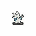 I run with scissors enamel pin featuring bunny design, funny gift for jackets and bags