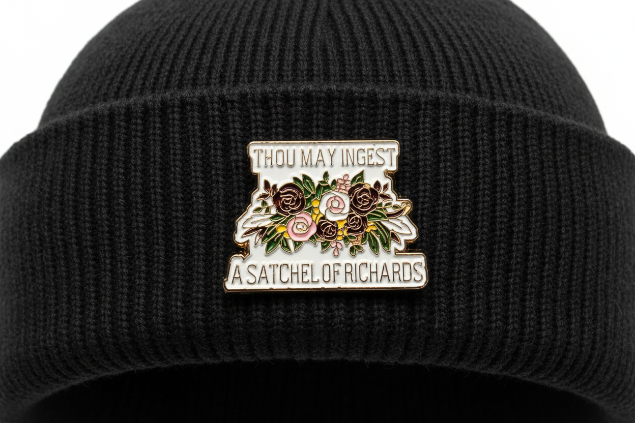 Thou May Ingest A Satchel of Richards Enamel Pin - Adult Humor Pin, Coworker Gift, Bookbag and Lapel Pin