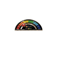 Social Mood enamel pin featuring rainbow half circle design, sarcastic gift for jackets and bags