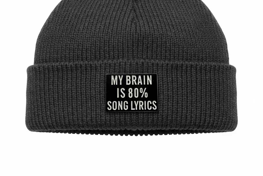 My Brain is 80% Song Lyrics Enamel Pin, Meme Enamel Pin, Funny Gift, Lapel and Bookbag Pin