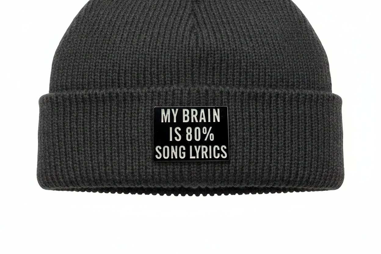 My Brain is 80% Song Lyrics Enamel Pin, Meme Enamel Pin, Funny Gift, Lapel and Bookbag Pin