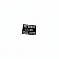 My brain is 80% song lyrics enamel pin music lover gift for jackets and bags