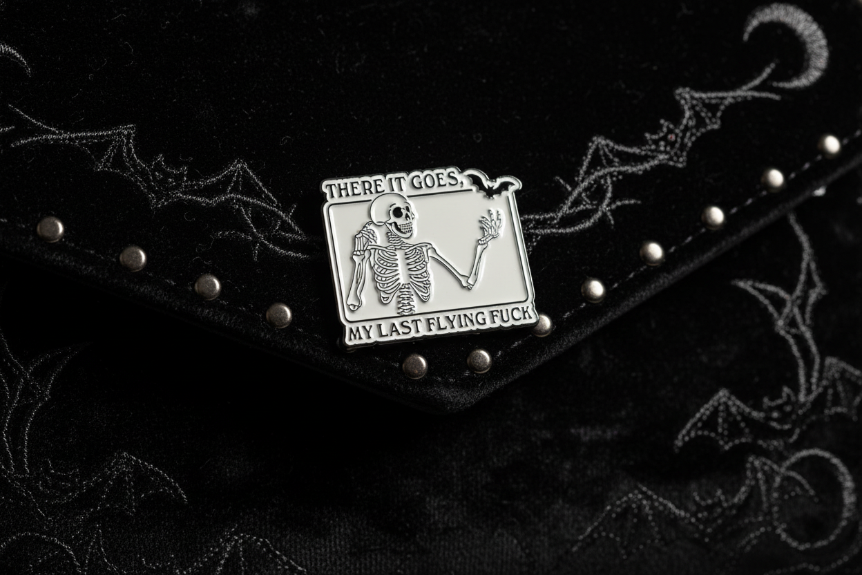 There It Goes My Last Flying F*ck Enamel Pin - Funny Meme Pin, Coworker Gift, Lapel and Bookbag Pin