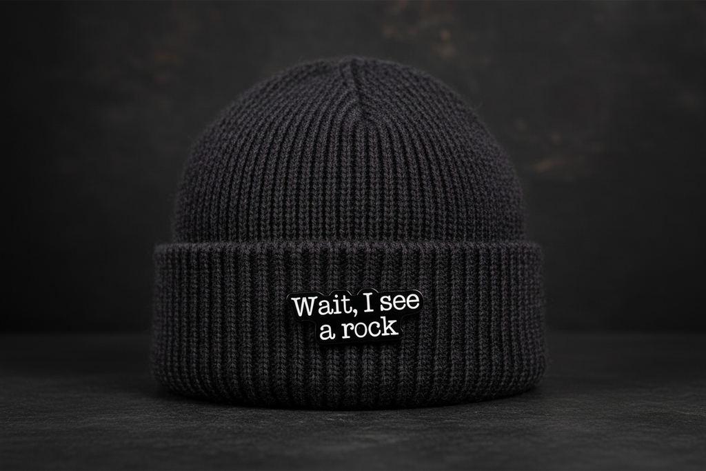 Wait, I See A Rock Enamel Pin - Funny Relatable Pin, Nature Lover Gift, Bookbag and Lapel Pin