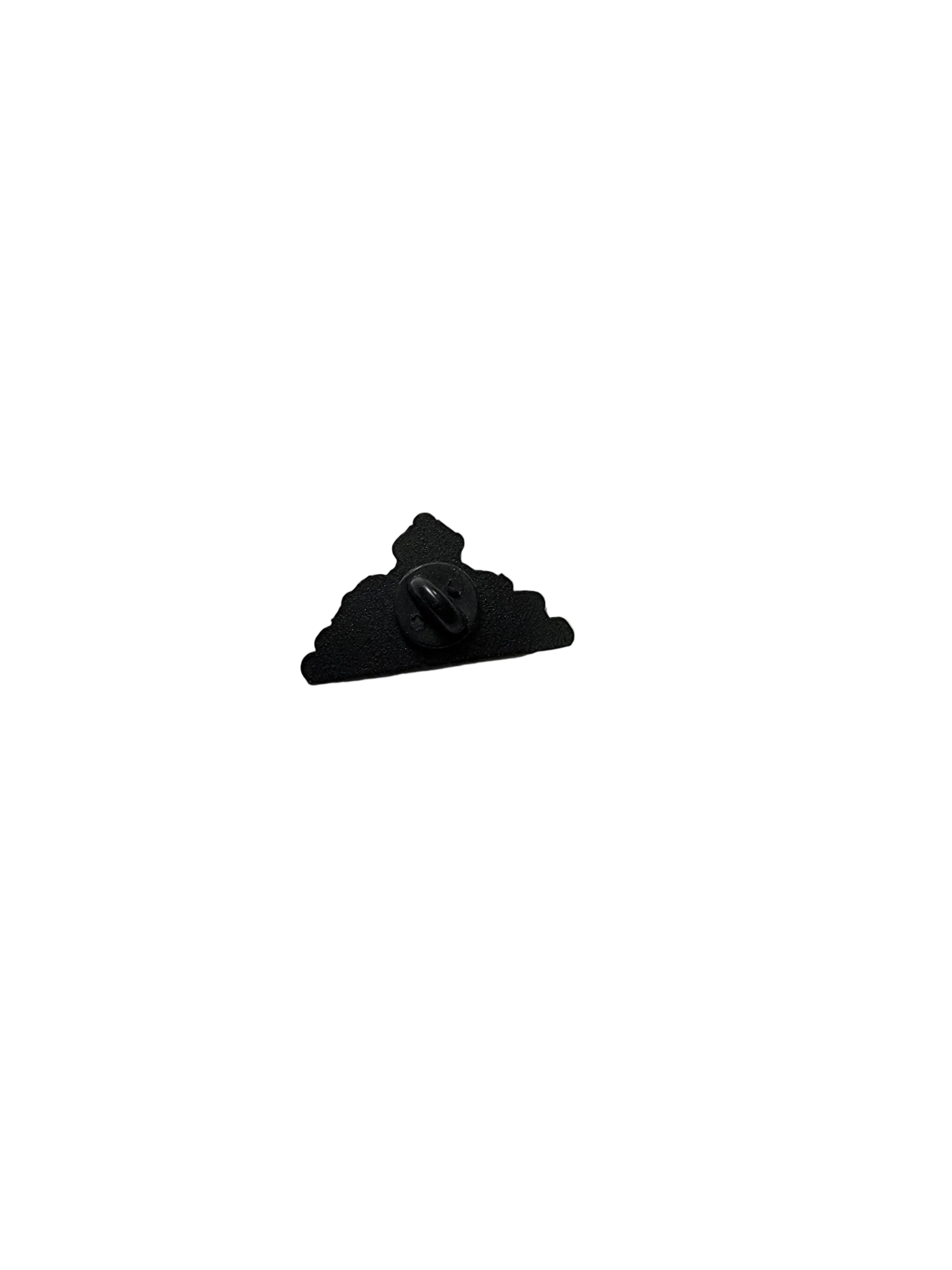 Small black plastic component on a white background