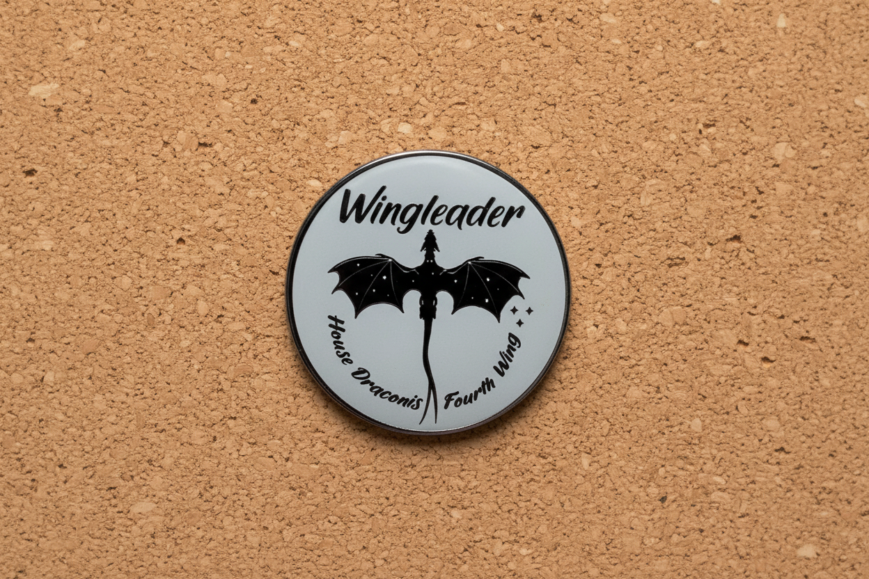 Wing Leader Enamel Pin -Basgiath War College Fourth Wing Pin - Dragon Rider Bookish Pin - Fantasy BookTok Lapel Pin