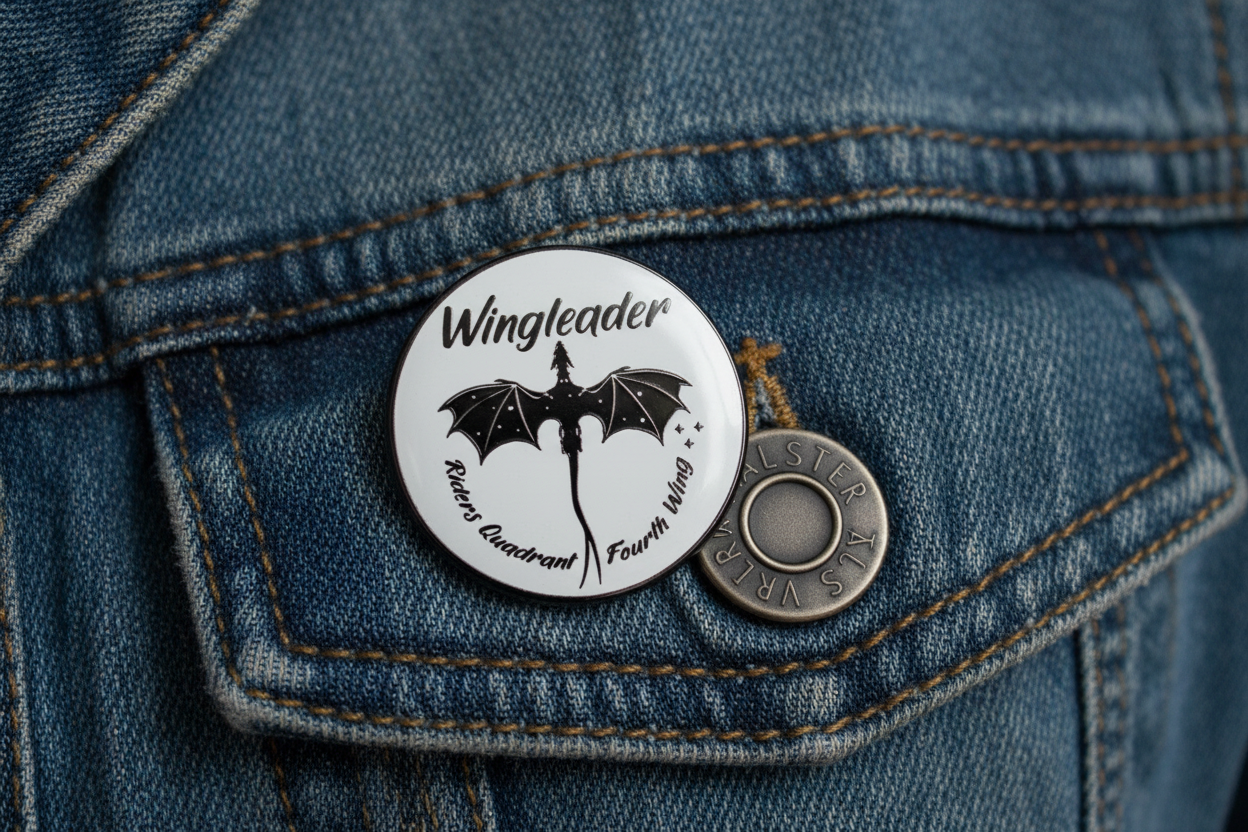 Wing Leader Enamel Pin -Basgiath War College Fourth Wing Pin - Dragon Rider Bookish Pin - Fantasy BookTok Lapel Pin