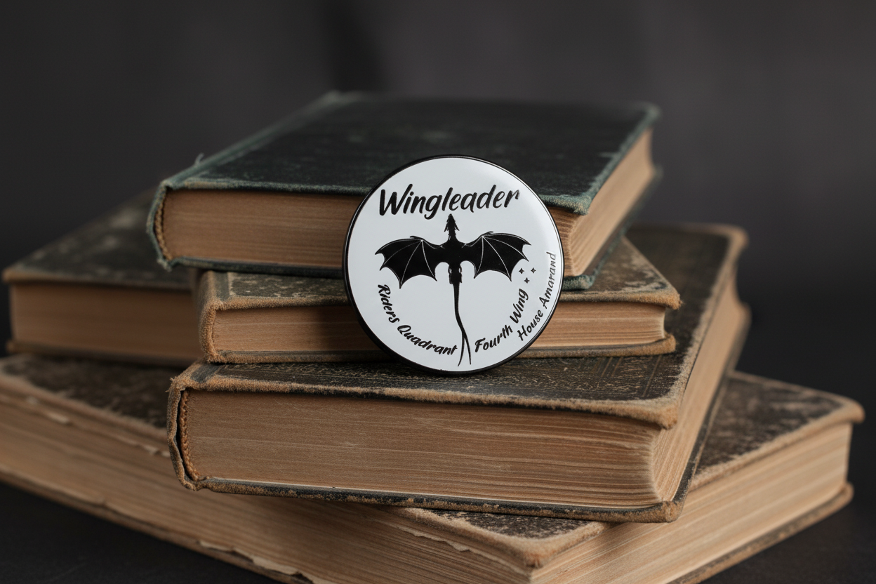 Wing Leader Enamel Pin -Basgiath War College Fourth Wing Pin - Dragon Rider Bookish Pin - Fantasy BookTok Lapel Pin