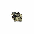 witch enamel pin featuring the word "witch" in black text with a witch hat, Halloween gift for jackets and bags